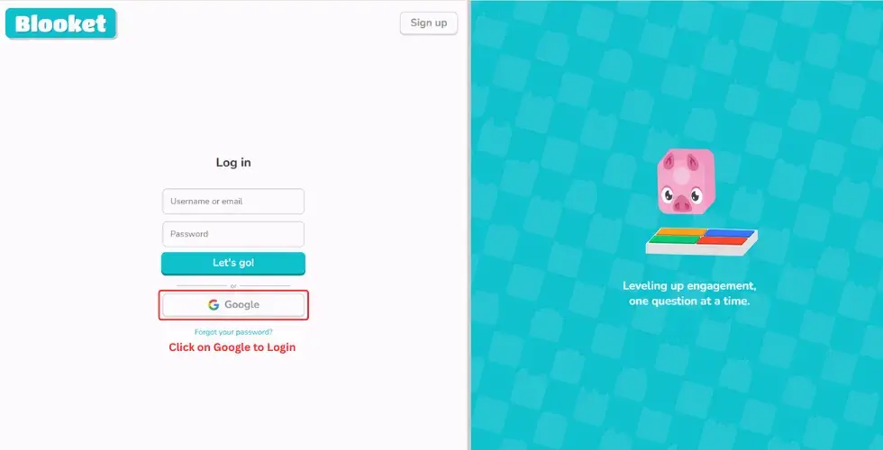 Blooket Login Using Google Account