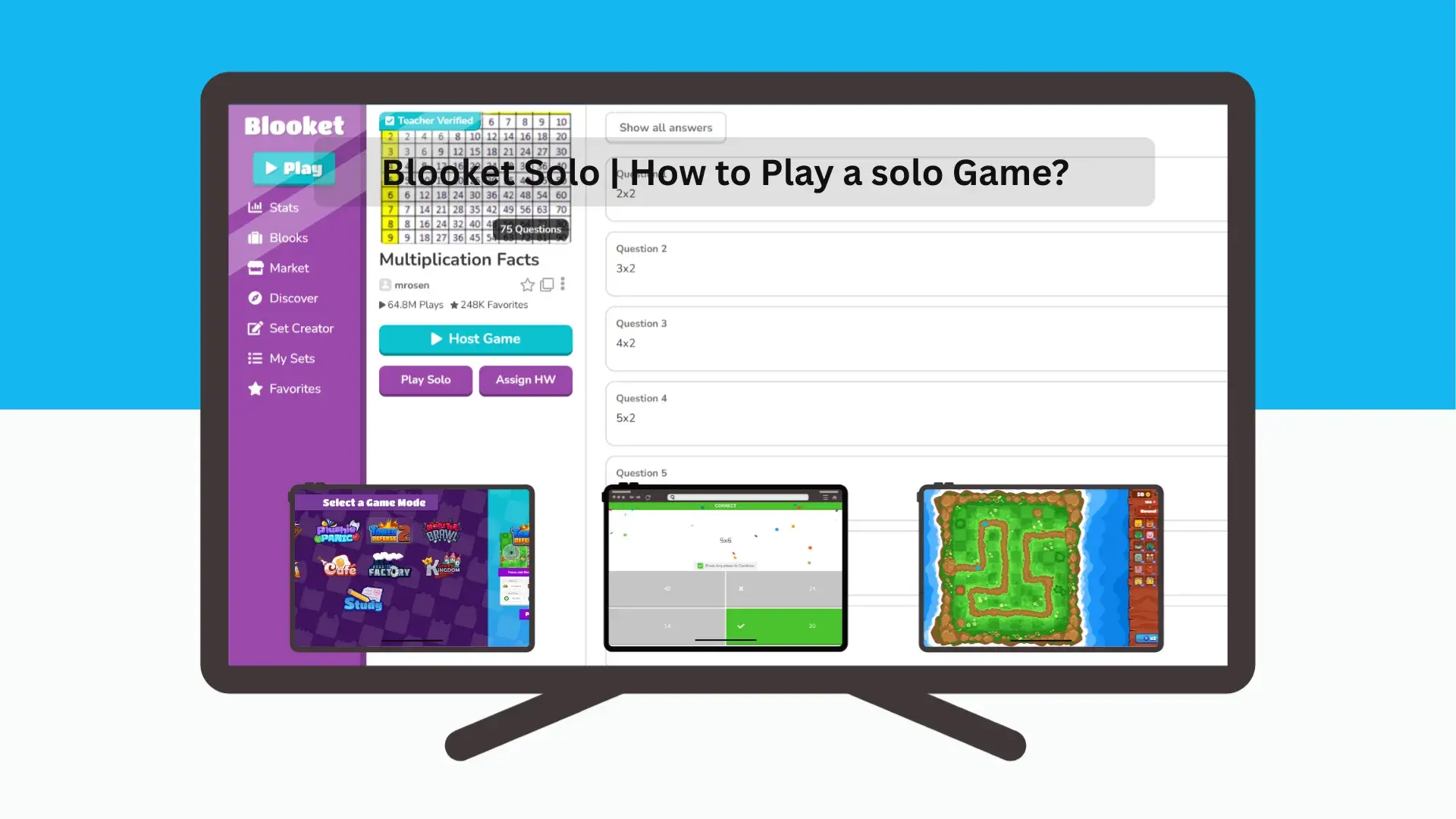 Blooket Solo - How to Play a solo game for learning