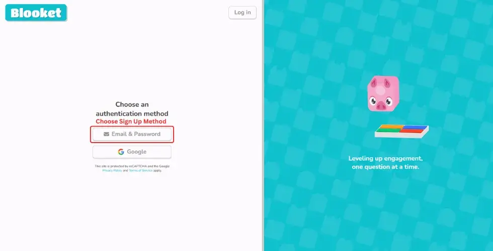 Choose Blooket Account Creation Methods
