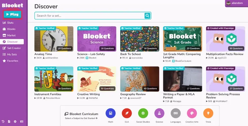 Play Blooket Game after Login