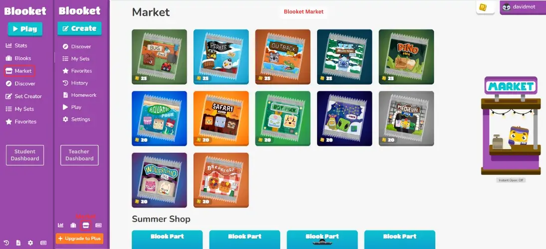 Blooket Market