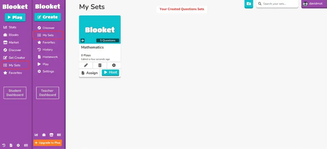 Blooket My Sets