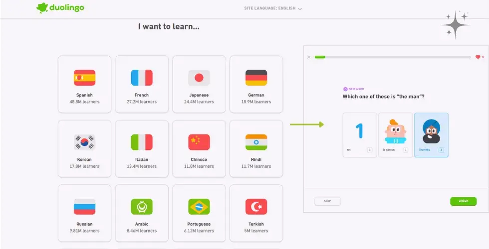 Duolingo Leaning & Play