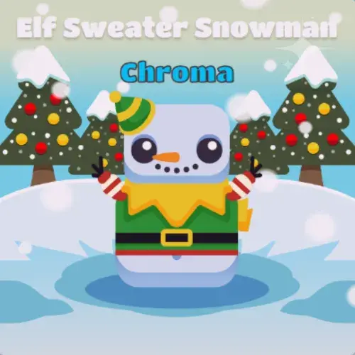 Elf Sweater Snowman Chroma Blooket