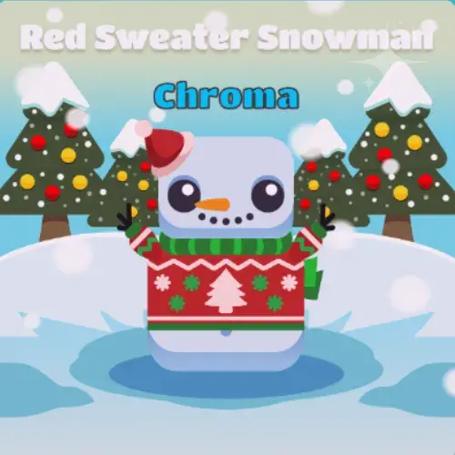 Red Sweater Snowman Chroma Blooket