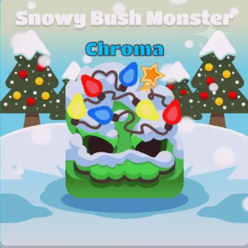 Snowy Bush Monster Chroma Blooket