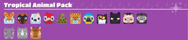 Blooket Tropical Animal Pack
