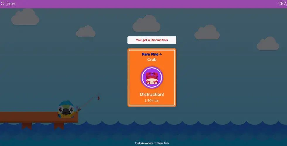 You got a Distraction in Fishing Frenzy